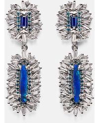 Suzanne Kalan - 18Kt Drop Earrings With Gemstones - Lyst