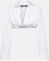 Jacquemus - Crop Top La Chemise Bahia De Mezcla De Algodon - Lyst