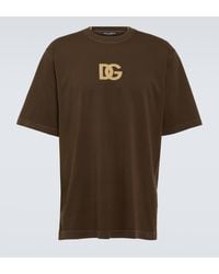 Dolce & Gabbana - T-shirt en coton à imprimé logo DG - Lyst