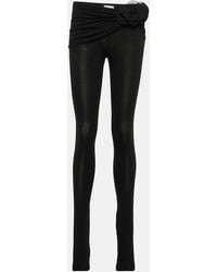 Magda Butrym - Floral-Applique Jersey Leggings - Lyst