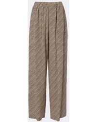 Balenciaga - Logo Silk Pajama Pants - Lyst