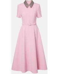Rebecca Vallance - Xena Embellished Crepe Midi Dress - Lyst
