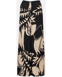 Poupette - Clea Printed Wide-Leg Pants - Lyst