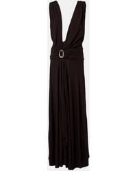 Christopher Esber - Stone Pin Draped Jersey Maxi Dress - Lyst