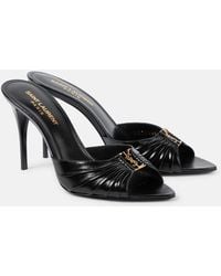 Saint Laurent - Mules Babylone 90 En Cuir - Lyst
