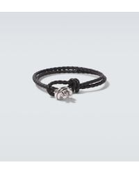Bottega Veneta - Bracelet En Argent Sterling Et Cuir - Lyst