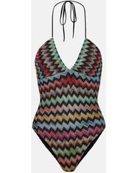 Missoni - Zigzag Lame Swimsuit - Lyst