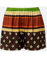 Faithfull the Brand - Tia Printed Satin Shorts - Lyst