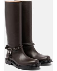 Bottega Veneta - James Leather Knee-High Boots - Lyst