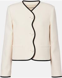 Valentino - Crepe Couture Scalloped Jacket - Lyst