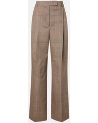 Rohe - Pantalon Droit En Laine Vierge A Carreaux - Lyst
