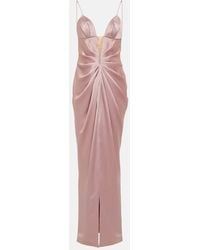 Rasario - Draped Satin Gown - Lyst