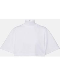 Alaïa - Cotton Turtleneck Top - Lyst