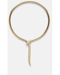 BVLGARI - Serpenti Tubogas 18Kt Necklace With Diamonds And Onyx - Lyst