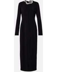 The Row - Mitsuko Embellished Cady Midi Dress - Lyst