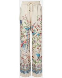 Etro - Floral Wide-Leg Pants - Lyst