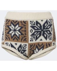 Magda Butrym - Jacquard Wool And Cashmere Shorts - Lyst