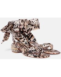 Christian Louboutin - Pyra Du Desert 30 Crepe Satin Sandals - Lyst