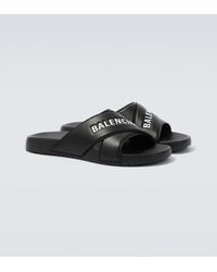 Balenciaga - Sporty Pool Slides - Lyst