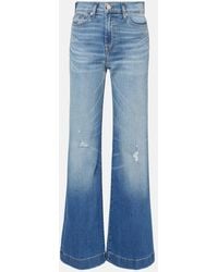 7 For All Mankind - High-Rise Flared Jeans Modern Dojo - Lyst