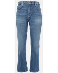 FRAME - 70's Cropped Bootcut Jeans - Lyst