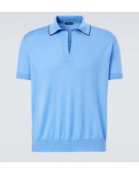 Tom Ford - Cotton And Silk Polo Shirt - Lyst