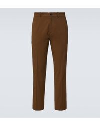 Burberry - Cotton Straight Chinos - Lyst