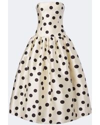 The New Arrivals Ilkyaz Ozel - Leyla Polka-Dot Satin Bustier Gown - Lyst