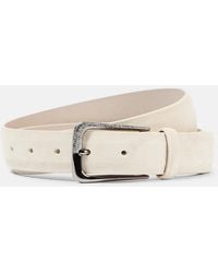Brunello Cucinelli - Suede Belt - Lyst