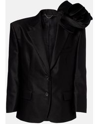 Magda Butrym - Floral-Applique Cotton Blazer - Lyst