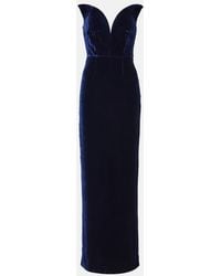 Roland Mouret - Strapless Velvet Gown - Lyst