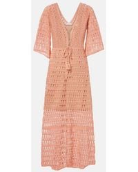 Anna Kosturova - Crochet Cotton Midi Dress - Lyst