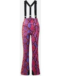 Goldbergh - Elena Snake-Effect Ski Salopettes - Lyst
