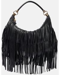 Chloé - Foulard Fringed Leather Shoulder Bag - Lyst