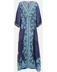 Juliet Dunn - Floral Cotton Maxi Dress - Lyst