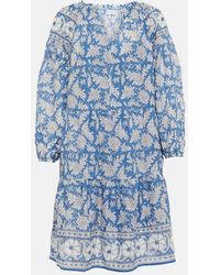 Velvet - Lilah Printed Cotton Minidress - Lyst
