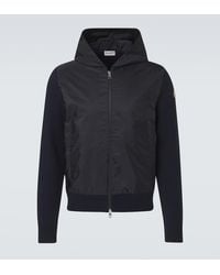 Moncler - Tricot Hooded Cotton-Blend Jacket - Lyst