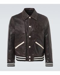 Wales Bonner - Prince Leather Varsity Jacket - Lyst