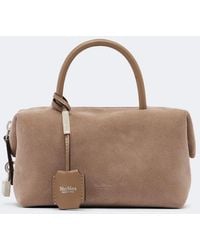 Max Mara - Small Suede Top-Handle Bag - Lyst