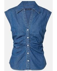 Veronica Beard - Sera Denim Top - Lyst
