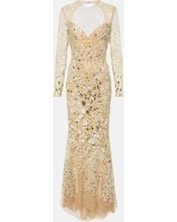 Elie Saab - Atom Sequined Embroidered Tulle Gown - Lyst