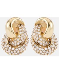Oscar de la Renta - Love Knot 2.0 Embellished Clip-on Earrings - Lyst