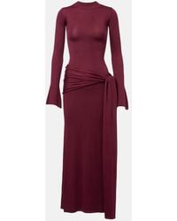 AYA MUSE - Draped Silk-Blend Maxi Dress - Lyst