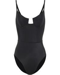 solid and striped white one piece