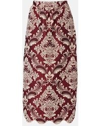 FARM Rio - Floral Jacquard Midi Skirt - Lyst