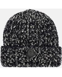 Moncler - Logo Wool And Cotton-Blend Beanie - Lyst