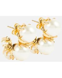 Bottega Veneta - Sphere 18kt Gold-plated Pearl Earrings - Lyst