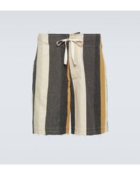 JW Anderson - Striped Cotton Shorts - Lyst