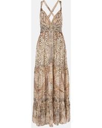 CAMILLA - Robe Longue Throne Room En Soie - Lyst