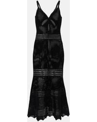 Self-Portrait - Crochet Midi Dress - Lyst